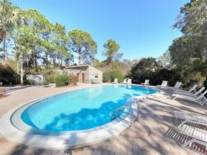 Pool - Seagrove just steps from beach, pool and tennis, 3 Bikes Included `Luce Del Sol` (Santa Rosa Beach)