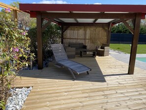 Terrace/patio - Classified 4★ Landes house with swimming pool, in town center and beach nearby. (Messanges)