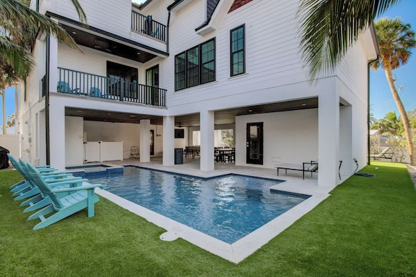 A heated pool