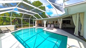 A heated pool