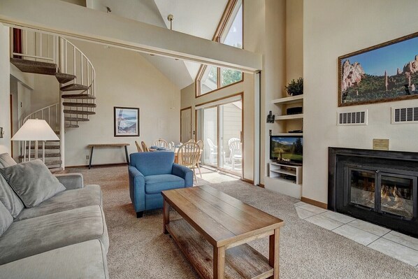 TV, fireplace, DVD player