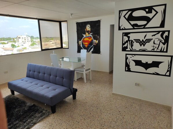 Living area - Apt 2 cuartos vista a la playa mejor zona 5to piso (Riohacha)