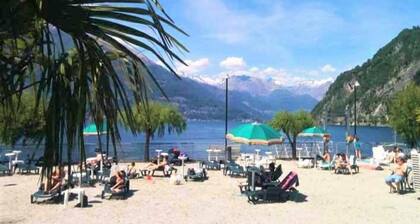 Magnificent Villa with gardens and terrace overlooking the lake. Barbecue