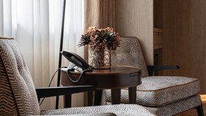 Dobbeltrom – executive | Oppholdsområde | En 50-tommers smart-TV med Parabol-TV samt TV