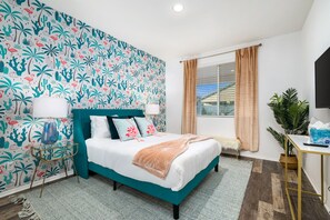 5 soverom, safe på rommet, strykejern/-brett og wi-fi (inkludert)