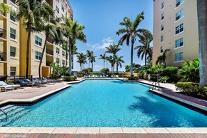 Outdoor pool, a heated pool