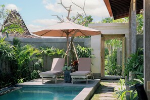 Standard-Villa, 2 Schlafzimmer, eigener Pool | Ausblick vom Zimmer