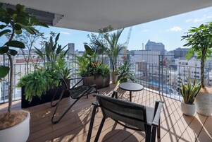 Terrace Suite (Bath with view, lounge access, free minibar) | Balcony view
