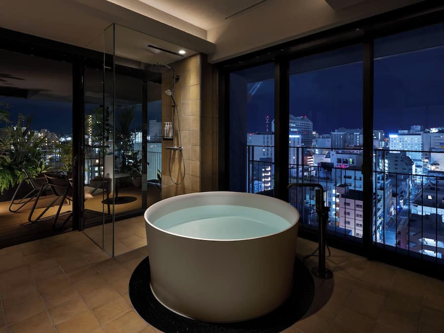 Terrace Suite (Bath with view, lounge access, free minibar) | Bathroom | Separate tub and shower, deep soaking tub, free toiletries, hair dryer