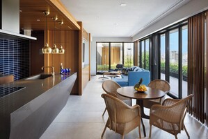 Penthouse Suite (Top floor, private terrace) | Premium bedding, down comforters, in-room safe, blackout drapes