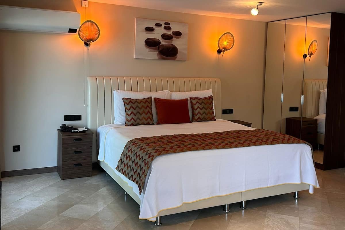 Deluxe Double Room, Pool View | 1 bedroom, Egyptian cotton sheets, premium bedding, minibar