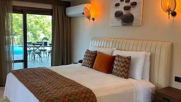 Habitación doble Deluxe, vista a la alberca | Vista desde la habitación