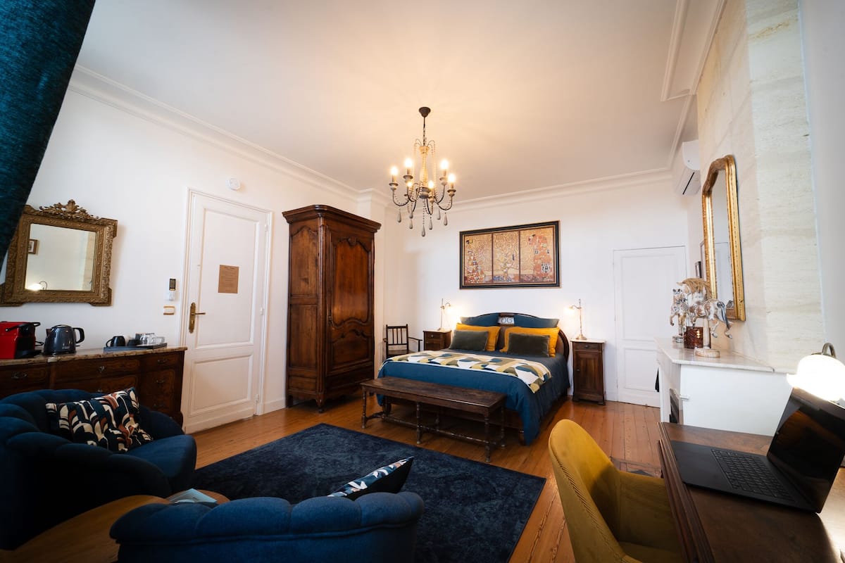 1 habitación y ropa de cama de alta calidad