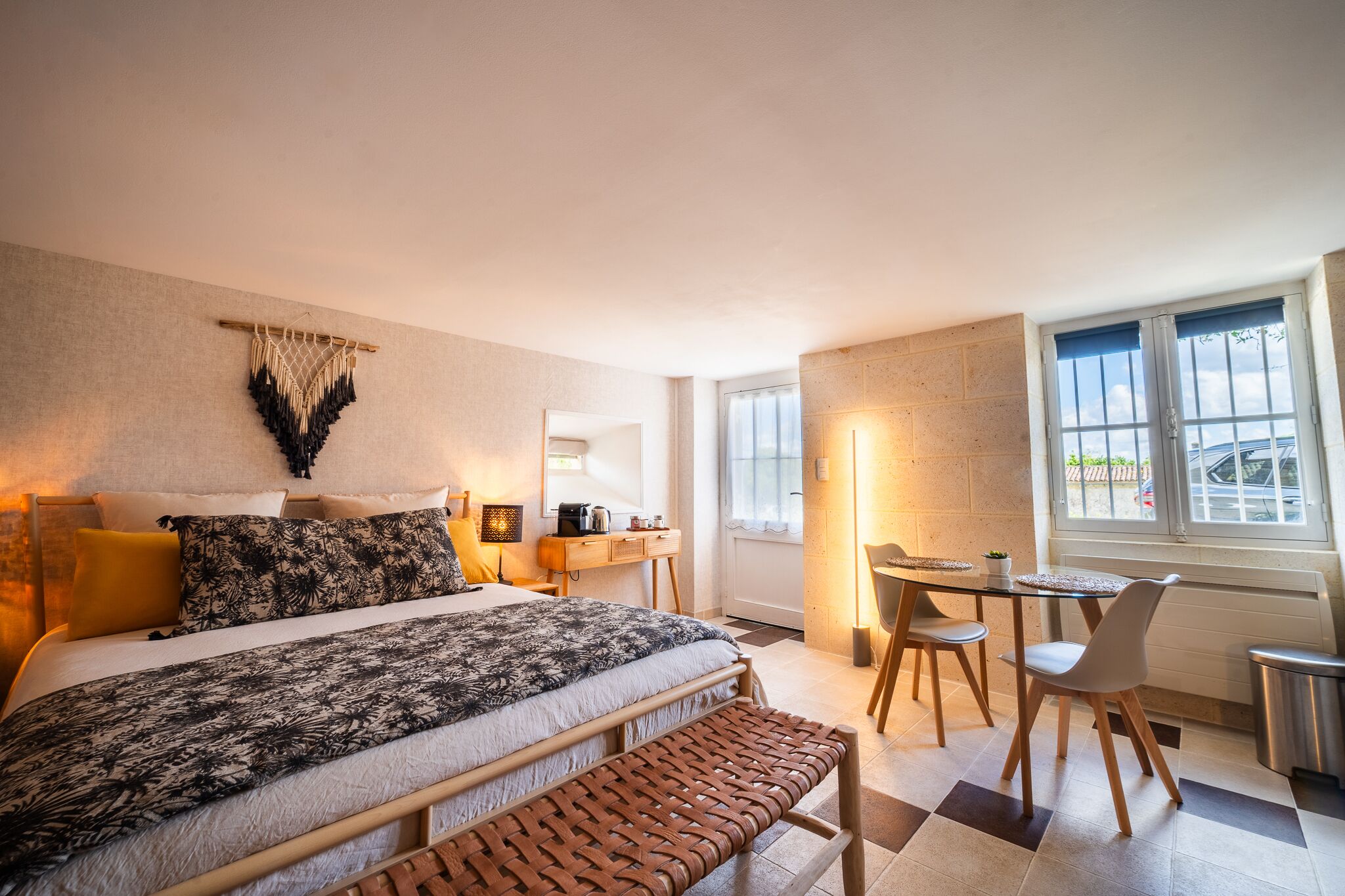 Premium bedding, memory foam beds, individually decorated