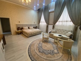 Minibar, escritorio, espacio para trabajar con laptop y wifi gratis 