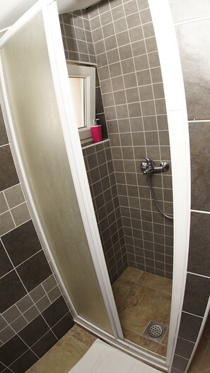 Apartment | Bathroom | Shower, hair dryer, towels