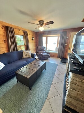 Cabin, 3 Bedrooms | Living area - Camp Marcy Limit 8 3 Bedroom Cottage by RedAwning (Standish)