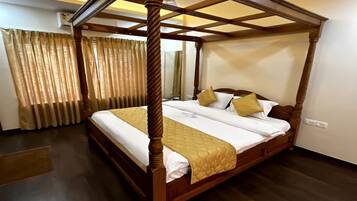 2 bedrooms, individually furnished, desk, laptop workspace