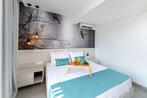 Appartement, balcon | 1 chambre, literie de qualité, coffre-fort, décor unique