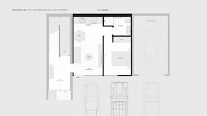 Floor plan - The Rata Apartment - Ground Floor - Private Entrance (Queenstown)