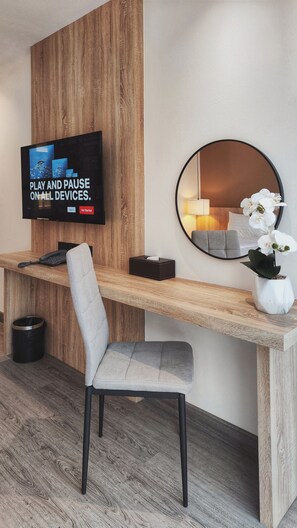 Literie de qualité supérieure, couette en duvet d'oie, minibar