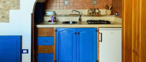 Oven, coffee/tea maker, blender, cookware/dishes/utensils