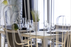 Dining - Beachfront & Town Center • 2 Bedrooms • 2 Ensuite Baths (Le Diamant)