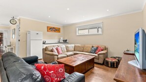 TV, ping pong, books