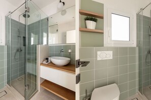 Standard-Apartment | Badezimmer | Dusche, Haartrockner, Handtücher