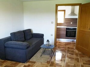 Apartment (One-Bedroom Apartment with Terrace) | Wohnzimmer | Fernseher