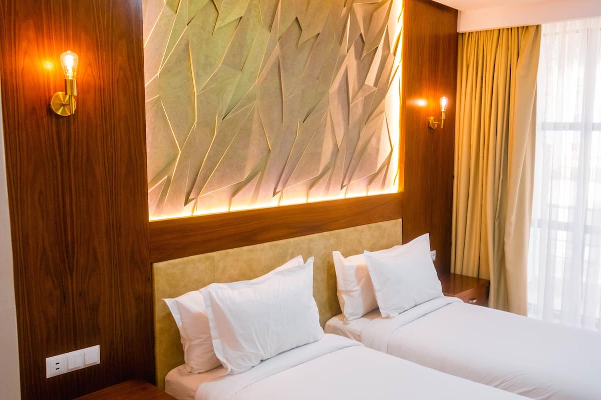 Premium Twin kamer, 2 eenpersoonsbedden | 1 slaapkamer, lakens van Egyptisch katoen, luxe beddengoed