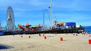 Enjoy thrilling rides and stunning ocean views at this beachside amusement park.