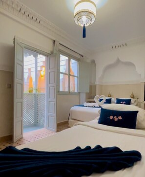 Comfort Triple Room | Frette Italian sheets, premium bedding, down duvets, Select Comfort beds - RIAD MAGNOLIA (Marrakech)