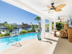 Outdoor pool, a heated pool