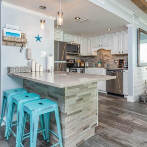 Condo, 3 Bedrooms | Private kitchen | Fridge, oven, coffee/tea maker - Island Winds East by Brett/Robinson Vacations (Gulf Shores)