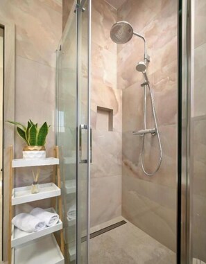 Hair dryer, towels