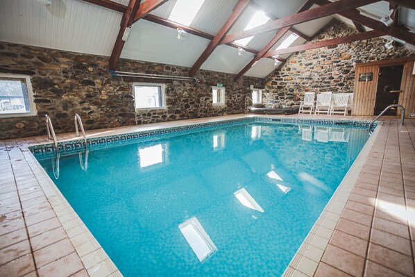 Indoor pool, a heated pool