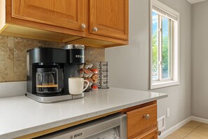 Fridge, microwave, oven, stovetop - Cozy 2BR Condo in Great Location | King Bed (Fraser)