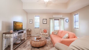 House, Multiple Beds, Kitchen, Partial Ocean View | Living area - Aqua Vista (Panama City Beach)