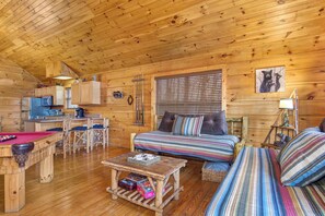 Cabin, 1 King Bed with Sofa bed, Hot Tub, Mountain View (Only Dreamin') | Interior