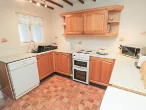 Fridge, dishwasher, electric kettle, toaster