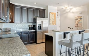 Condo, Multiple Beds, Balcony | Private kitchen | Fridge, microwave, oven, stovetop - Grande at Canal Pointe (Rehoboth Beach)