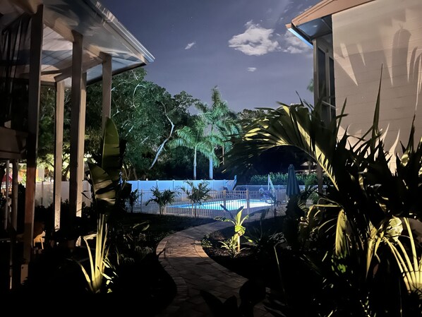 Outdoor pool, a heated pool