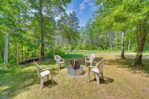 Property grounds - Wooded Danbury Cabin w/ Grill + Fire Pit! (Danbury)