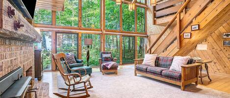 Fernseher, Kamin, DVD-Player