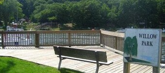 Anchors Away: Nautical downtown Saugatuck abode with balcony and partial river views