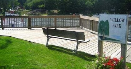 Anchors Away: Nautical downtown Saugatuck abode with balcony and partial river views