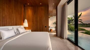 Villa, 1 soverom, privat basseng | Safe på rommet, skrivebord for bærbar PC og blendingsgardiner