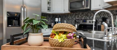 Ferienhaus, Mehrere Betten, Küche, Stadtblick | Eigene Küche