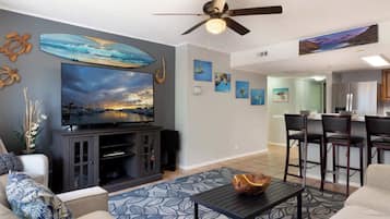 Condo, Multiple Beds, Lanai (White Sands Village #111) | Living area | 50-inch flat-screen TV with digital channels